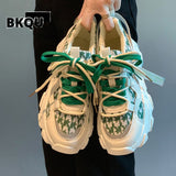 Women's Sneakers 2022 Thick-soled old Shoes High-quality Running Shoes Cross Strap Designer Brand Fashion Tennis Shoes
