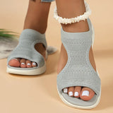 2024 Autumn Fish Head Leisure Sleeve Fashion Sandals Low Heel Women's Shoes Large Size Sports Casual