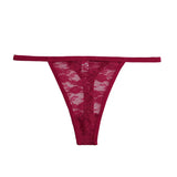Cotton Lace Thongs Women Transparent Low-waist Underpant Hollow Out Thong Female G-String Underwear Lingerie