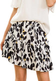 Summer Boho Pleated A Line Skirt Women Vintage Short Skirts Casual Ruffled Mini Skirt with Sashes Holiday Beach