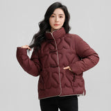 New Chinese Style 2024 Winter Retro Plate Buckle Down Cotton Jacket Women Short Fashion Standing Collar Light Cotton-Padded Clothes Women Cotton-Padded Jacket Jacket-Outfit