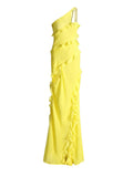 French Elegant One-Shoulder Dress Dress 2025 New High-End Slim Slim Ribbon Open Fork Sexy Dress