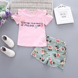 Pieces Cotton Girls Clothing Sets Summer Vest Sleeveless Children Sets Fashion Girls Clothes Suit Casual Floral Outfits