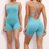 Zingj Sha New No Embarrassment Line Tight Yoga Pants Back Hollow Body Training Fitness Sports Jumpsuit-Outfit