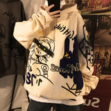 Winter Hip Hop Loose Hooded Oversize Sweatshirt Hoodie Harajuku Kpop Gothic Streetwear Aesthetic Halloween Hoodies