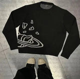 Street Y2k Coat Sports Street Hip-Hop Leisure Color Impact Style Knitted Couple Sweaters Wear