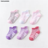Pairs/lot 0 to 6 Yrs Cotton Sock With Rubber Grips Four Season Children's Anti-slip Boat Socks For Boys Girl Low Cut Floor