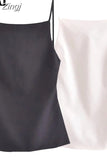 Black Backless Top Women White Sleeveless Cami Top Party For Woman Fashion Summer Sexy Tops Woman 2023 Elegant Woman