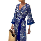 Women's Wear Women's Fashion Bohemian Dress Print Medium Long