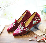 Zingj Shoes Single Shoes Xiu Bride Shoes Embroidered Cloth Spring And Autumn Cheongsam Shoes Women's Pointed Single