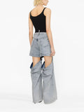 Zingj Loose Show Thin Zhongshan Wide Leg Pants 2024 Spring New Niche Wind Personality Design Sense Show Leg Jeans