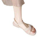 Zi Yan- -2025 Summer New Soft Bottom Simple Sandals Women Not Tired Feet Small Fragrant Wind Comfortable One Word With