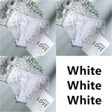 Sexy Low Waist Women's Underwear Lace Plus Size Seamless Panties Breathable Lingerie Female Briefs Solid Hollow