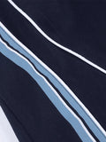 Vintage Striped Piping Baggy Sweatpants- Outfit