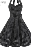 Women Polka Dot Dress Big Swing Vestidos Retro Robe Casual Prom Rockabilly Party Dress 50s 60s Pinup Vintage