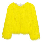 Fur Faux Korean Style Solid Color Tan