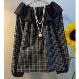 Year's Popular Unique Beautiful Gradient Shirt Female Light Familiar French Small Short-Sleeved Fairy Air Fluttering Snowfleet Blouse