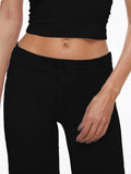 Short Sleeve Cropped Top Straight Leg Pants Set- Outfit