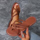 Zingj Plus Size Flat Slipper Female Summer Round-Headed Pin Toe Soft Bottom Wearing Women's
