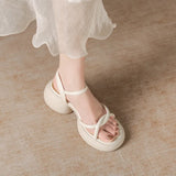 Tall Heel Sandals Female Summer 2025 New Fashion Fashion With Skirt French Thick Heel Thick Bottom Roman
