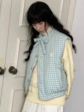 Blue Plaid Vest- Outfit