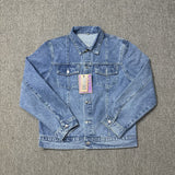 Zingj Devil Island Denim Suit High Street Western Denim Jacket Baggy Jeans Trend Card 211-1-Outfit