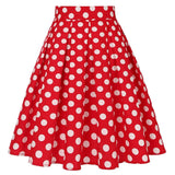 Floral Music Print 50s 60s 2022 Swing Skirts Retro High Waisted Pleated Rockabilly Vintage Jurken Women Clothing