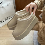 Zingj Size Cotton Shoes Female Winter 2023 New Fur Integrated Baotou Slippers Female Loose Cake-Outfit