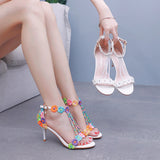 Cm Light Mouth With Sandals Fine Heel Sandals White Lace Wedding Shoes Famous Wind High Heel
