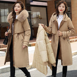 One Dress Three Wear Detachable Pie To Overcome The New Down Cotton Clothes Waist Show Thin And Thick Cotton Coat-Outfit