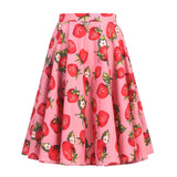 Animal Leopard Retro Vintage 50s Skirt Women Ladies A Line Midi Floral Print 2022 Sexy High Waist Swing Pinup