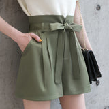 Shorts Summer High Waist Shorts Women's 2022 Summer and Korean A-line Chiffon Wide-leg Casual Pantalones Cortos De