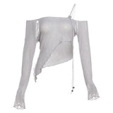 Summer New Women's Clothing Sexy Pure Hot Babes Wind Inclined Irregular Design Short-Term Open-Enavel