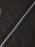 up hoodie with rhinestone cross