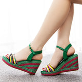 Cm Bohemian Heel Sandals Waterproof Table Fish Mouth High Heel Sandals Table Preparation Slopes Beach