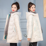 2021 Winter Women Jacket Long Hooded Cotton Padded Female Coat High Quality Warm Basic Outwear Parkas Women