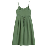 Dress Shirt Round Neck Straps Two Piece Set Short Sleeve Casual Fashion High Waist Baggy Vintage Long Skirt Ladies