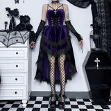 Summer New Dark Sexy Hot Girl Slim, Neck Tie, Waist Pull-Down Dress