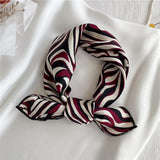 Square Silk Scarf Women Fashion Print Small Neck Scarfs Office Lady Hair Band Foulard Hand Kerchief Female Bandana