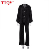 Biege Casual Loose Women Shirt Elegant Long Sleeve Lapel Office Fashion Woman Blouses 2021 Chic Pleated Blue Top