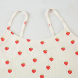 Strawberry Printed Tank Top And Straight Leg Pants Pyjamas Two Piece Set-Outfit