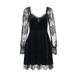 Dark 2023 Fall New Hip-Hop Lace Fashion Flared Long-Sleeved