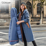 2021 New Winter Jacket Women Coat Removable Long Fashion Hooded Warm Parkas Female Thick Fur Liner Winter Coat