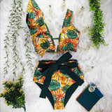 New High Waist Bikini Swimwear Women Swimsuit Ruffle Bikinis Set Swimming Suit Bathing Suit Summer Biquini