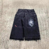 Shorts Y2K Hip-Hop Retro Skull Retro Denim Fitness Baggy Jeans