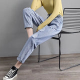 Zingj New 2024 Light Color Loose Skinny Dad Pants-Outfit
