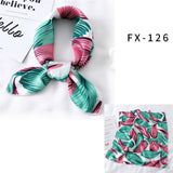 Square Silk Scarf Women Fashion Print Small Neck Scarfs Office Lady Hair Band Foulard Hand Kerchief Female Bandana