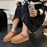 Zingj Size Cotton Shoes Female Winter 2023 New Fur Integrated Baotou Slippers Female Loose Cake-Outfit