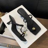 Trend Design Soft Soles Do Not Tired Side Head Heel High Heels New Korean Version Of The Set-Up Cool