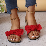 Zingj Bow Flat Slippers Women Wear New Summer Simple Casual Beach